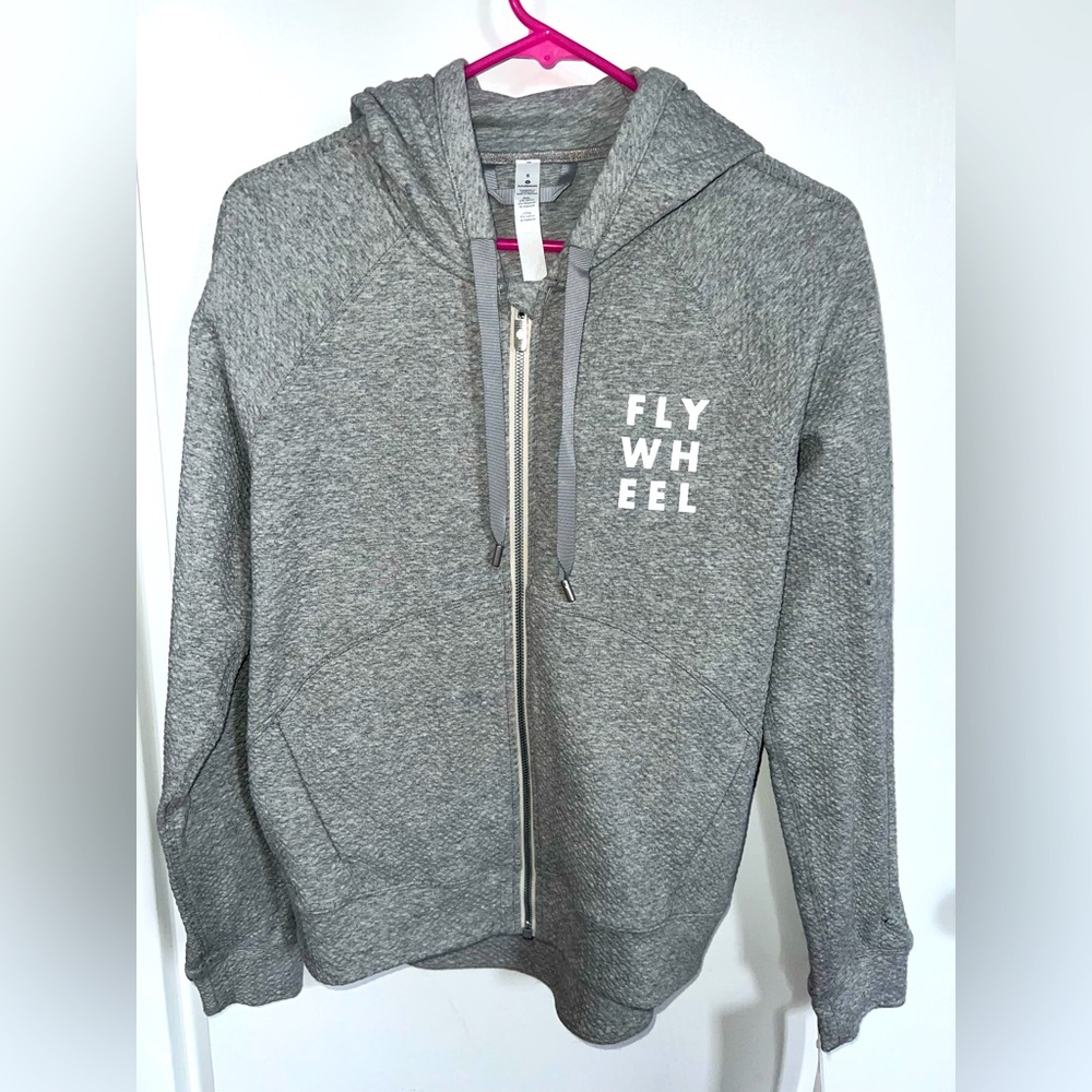 NWT Lululemon Catch a Moment Zip Hoodie Sweatshirt Flywheel Light Grey size 8